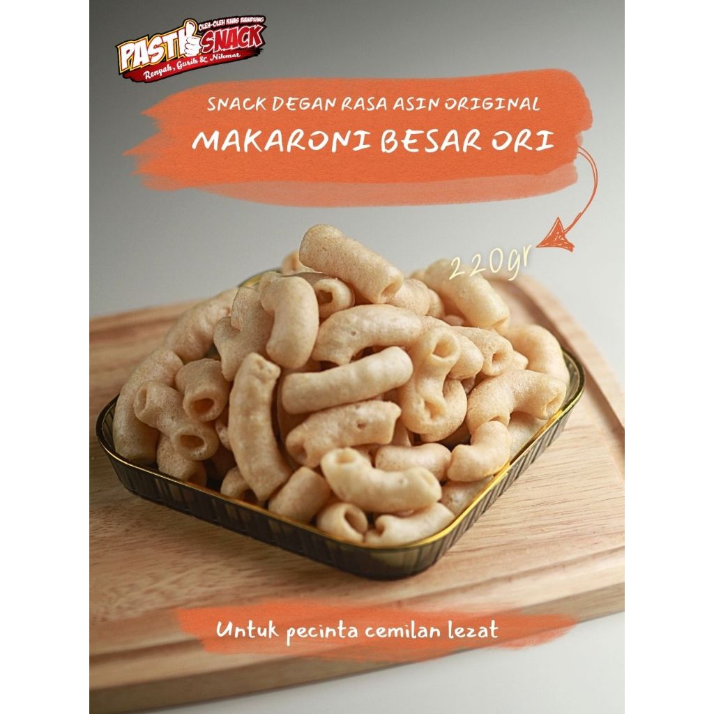 

MAKARONI BESAR ORIGINAL ASIN | MAKARONI BESAR PEDAS PASTI SNACK