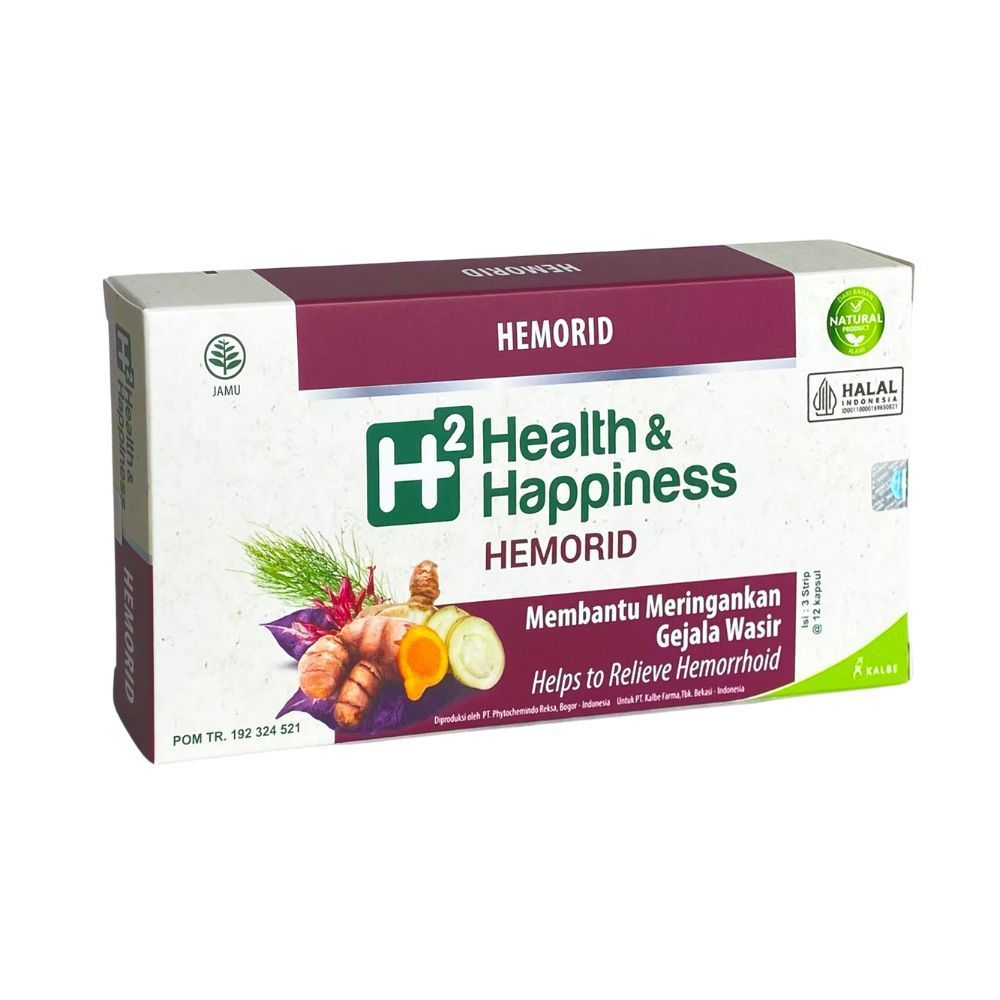 H2 Hemorid strip isi 12 kapsul - Suplemen Meringankan Ambien/Wasir