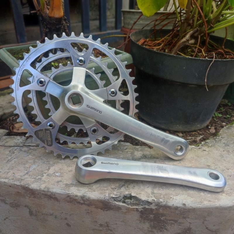 Shimano deore XT crankset FC-M730 vintage mtb gravel commuter touring bike