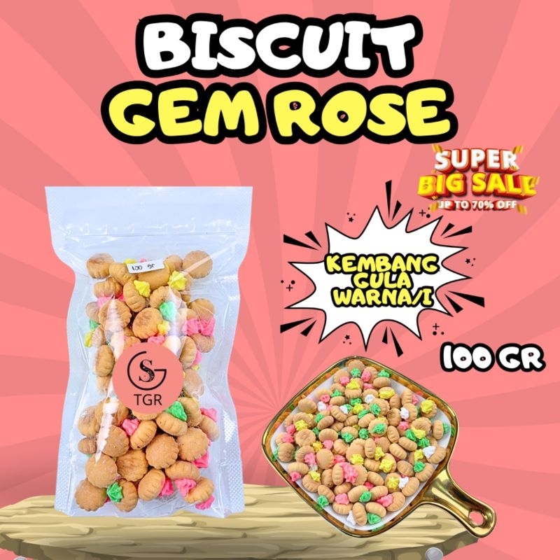 

BISKUIT KEMBANG GULA MANIS 100GR CEMILAN GEMROSE
