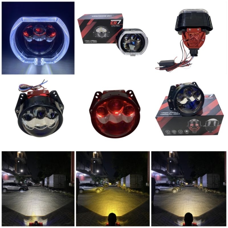 Biled Laser ORI CR7 3 Laser 1 Warna 3 Warna Bundling dan Non Bundling 75w Original