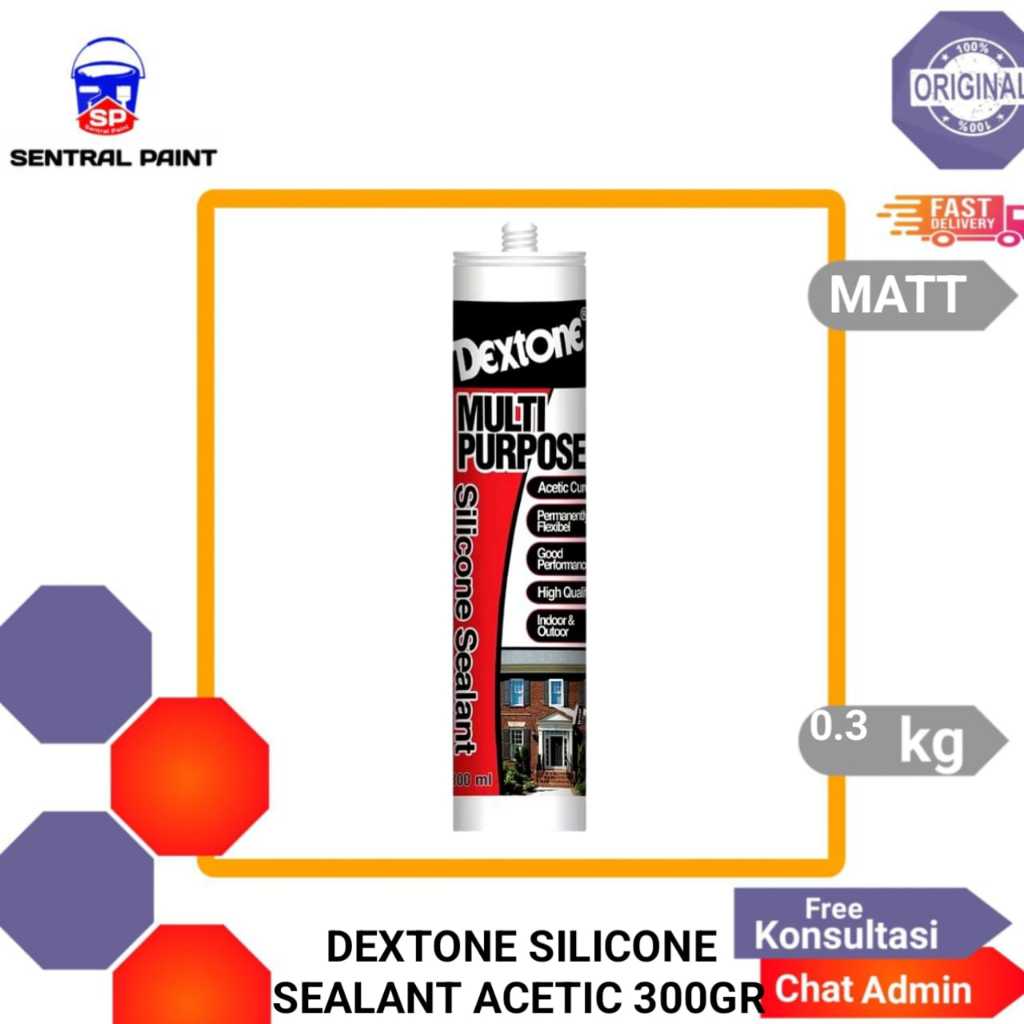 Lem Silicone Sealant Dextone / Lem Sealant Botol Dextone / Lem Silicon