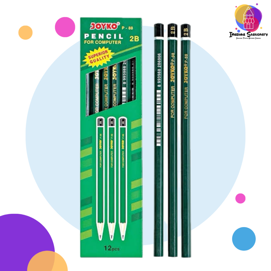 

Pensil Joyko 2B 12pcs 1 Box P-88 Pensil Komputer