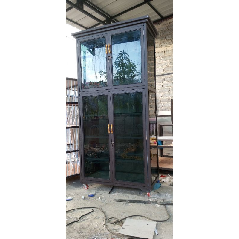 lemari piring aluminium premium