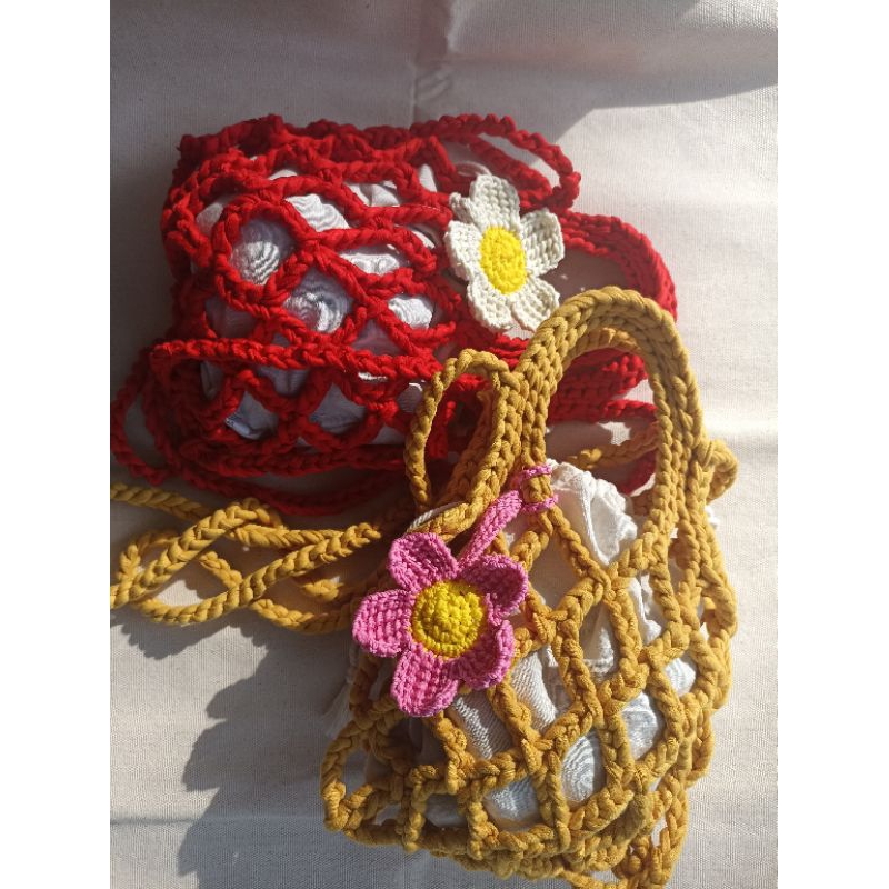 Tas rajut jaring | net bag crochet