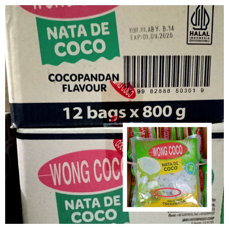 

KHUSUS INSTAN KURIR-WONG COCO NATA DE COCO 800GR KARTONAN ISI 12 BAG