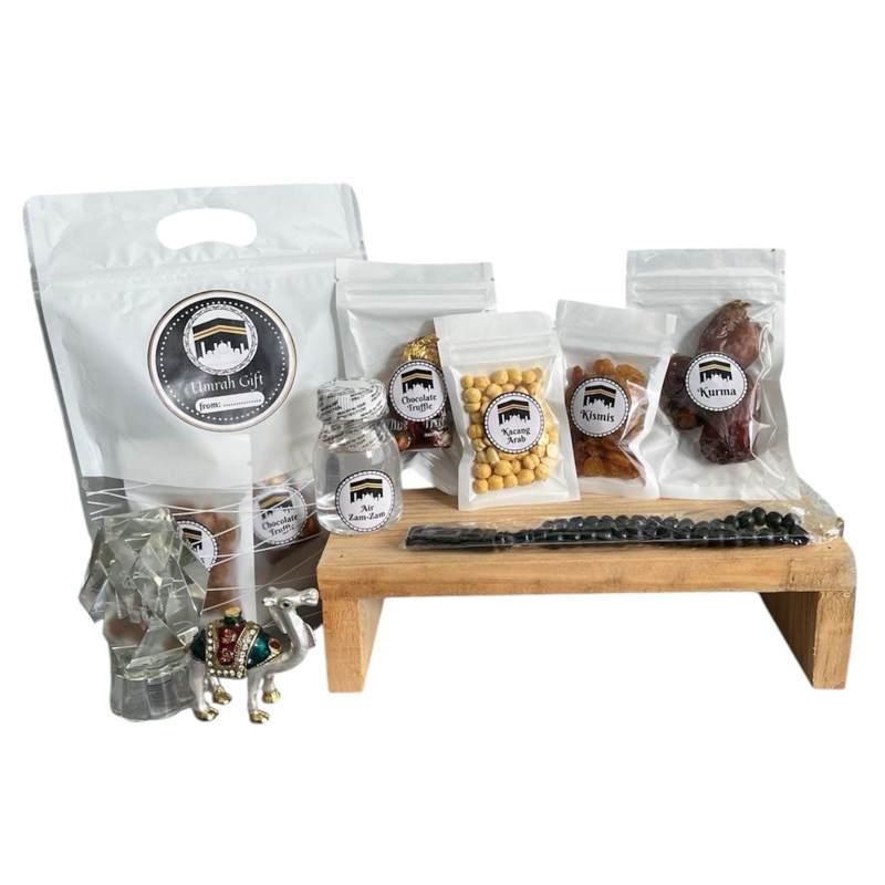 

RB Oleh Oleh Haji Paket Grosir Souvenir Umroh 10 Bingkisan Pouch Premium Ekonomis Hajj Gift Arab