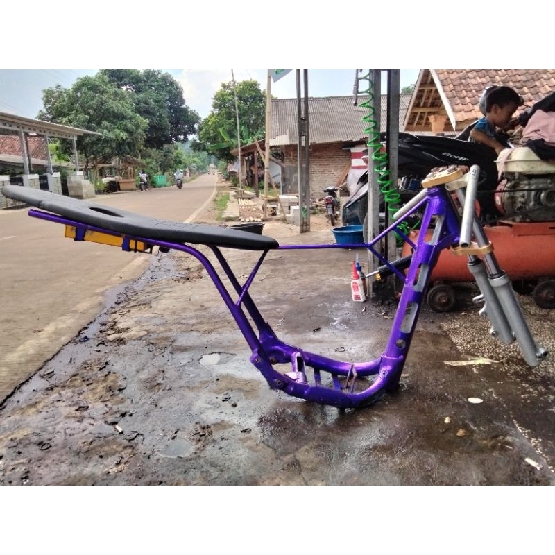 Rangka Roll motor drag Yamaha Mio tinggal naik mesin