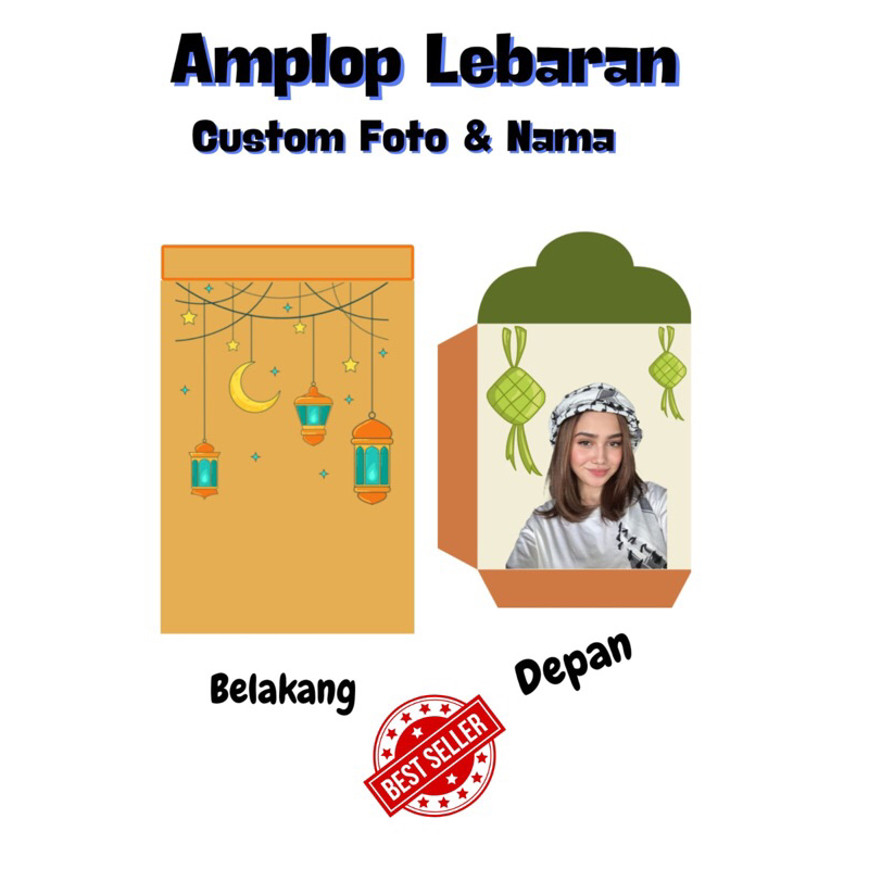 

(Minimal order 15 pcs) Amplop lebaran Custom/Amplop Murah/Amplop Nama/Amplop foto