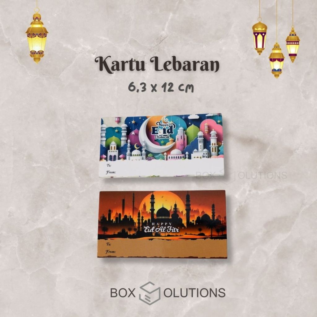 

[isi 10] kartu lebaran kecil / kartu ucapan idul fitri - 6,3x12 cm
