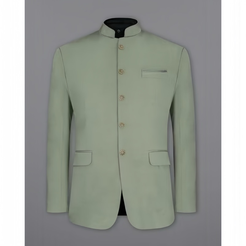 JAS SEMI KOKO PRIA MANDARIN WARNA HIJAU SAGE - JASKO PRIA DEWASA - JAS SEMI KOKO PRIA