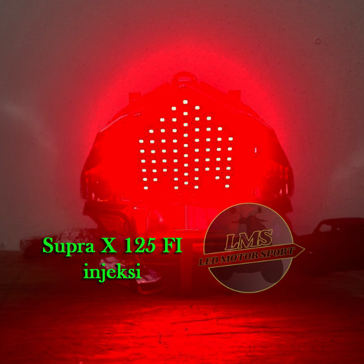 LMS STOPLAMP RUNNING HONDA SUPRA X 125 FI LAMPU REM RUNNING LED MOTOR VARIASI 8 MODE OTOMATIS (PNP)