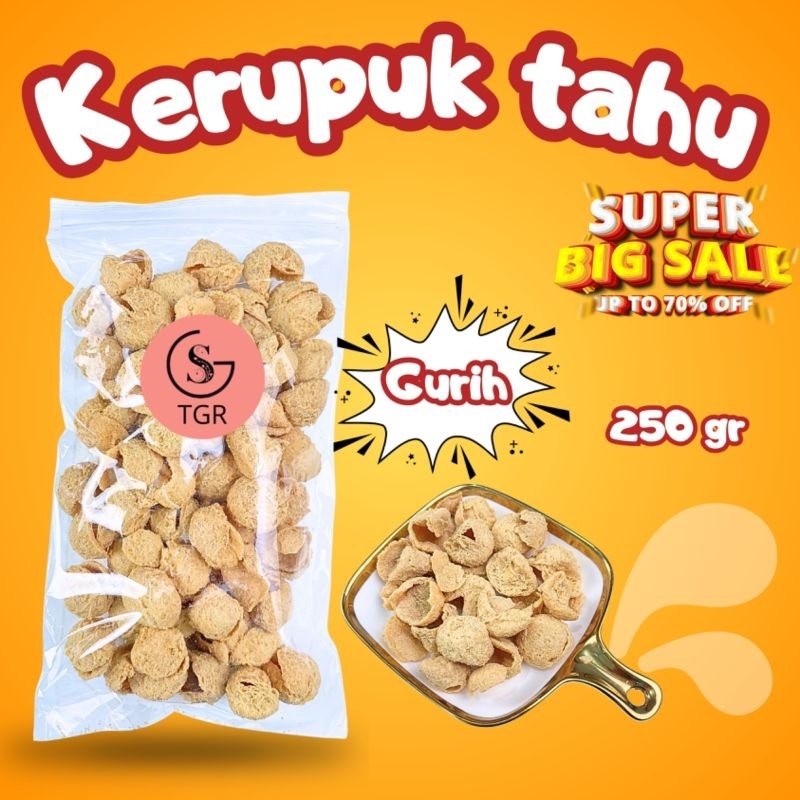 

KERUPUK TAHU 250GR CEMILAN RENYAH GURIH TAHU WALIK