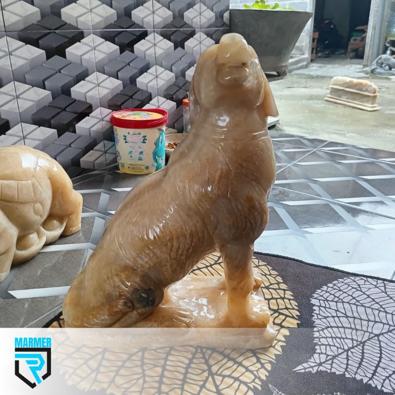 Patung Anjing Batu Onix