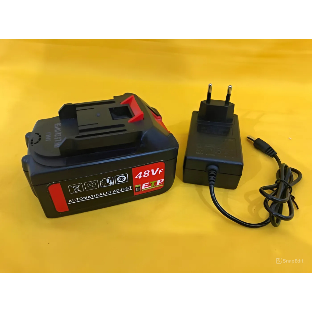 PAKET Baterai 48v Cordless Impact Wrench JLD / Battery Mesin Bor 48 volt Batrai Batre Mesin Bor+CAS