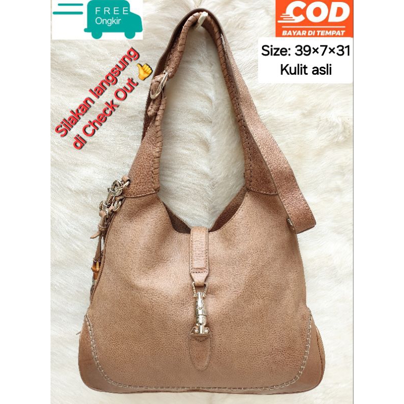 Tas Selempang Wanita Sling Shoulder Hobo Bag Kulit Asli