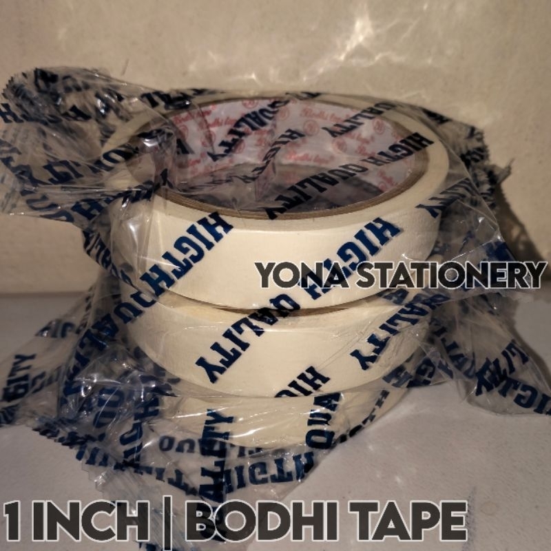 

Lakban Kertas/Masking Tape Merk Bodhi Tape 1 Inch | 24mm x 20m