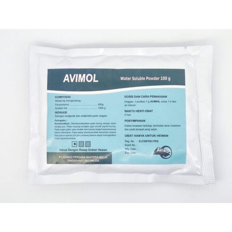 Avimol seperti Paragin paracetamol anti peradangan untuk ayam sapi kambing