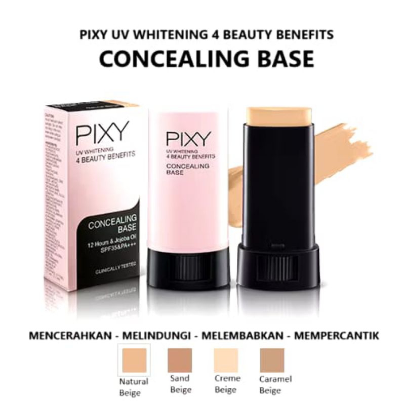 Pixy 4 Beauty Benefit Concealing Base 9 gr / Concealer Stick Pixy / Stick Foundation ORIGINAL