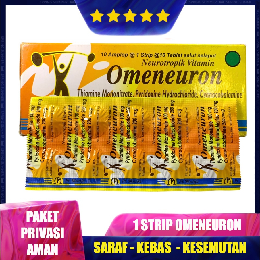 Omeneuron Obat Suplemen Multivitamin Ampuh dan Manjur Atasi Kebas, Kesemutan Nyeri Pegal di Tangan d