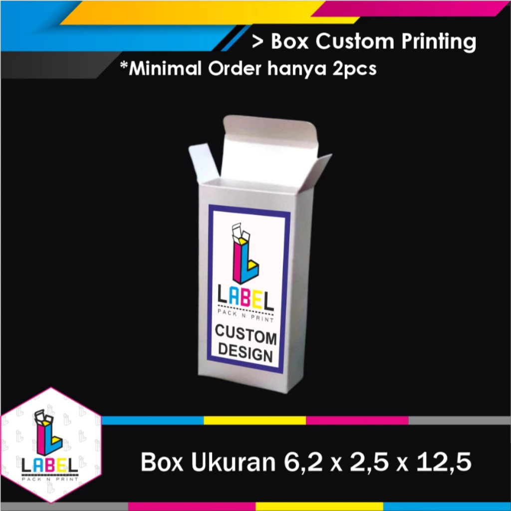 

Box / Dus Kemasan Ukuran 6,2x2,5x12,5 cm CUSTOM DESAIN