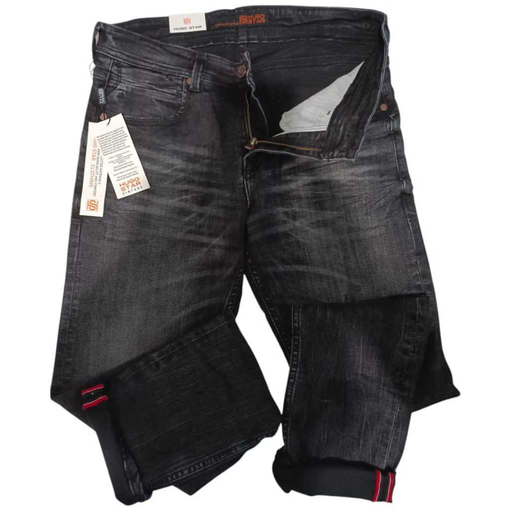 Celana Jeans Cowok Panjang - Original Hugo Star - Distro Premium Slimfit Denim Stretch