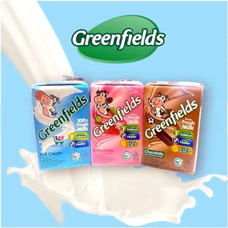 

GREENFIELDS UHT KIDS MINI FULL CREAM / COKELAT / STRAWBERRY
