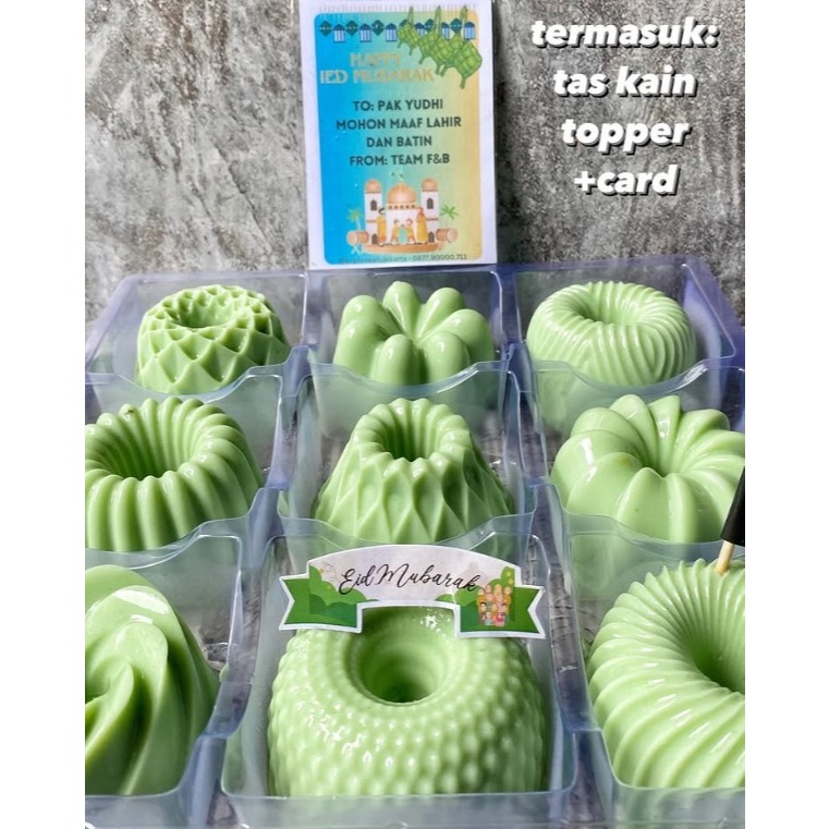 

MATCHA MINI PUDDING - Hampers Idul Fitri / Paket Lebaran - READY
