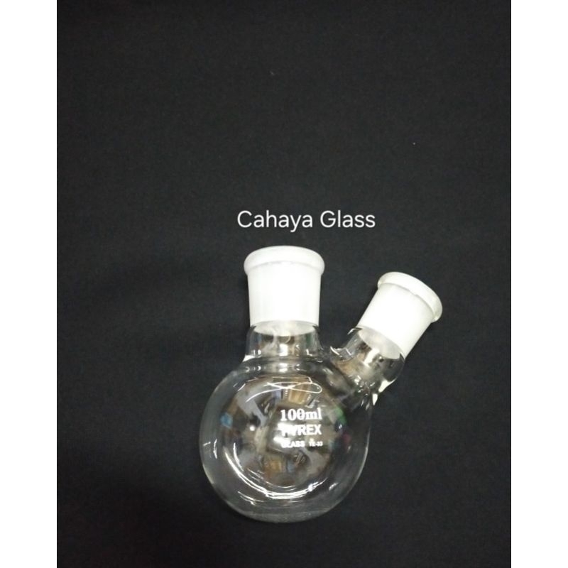 Boiling Flask - Labu didih 2 leher 100ml PYREX
