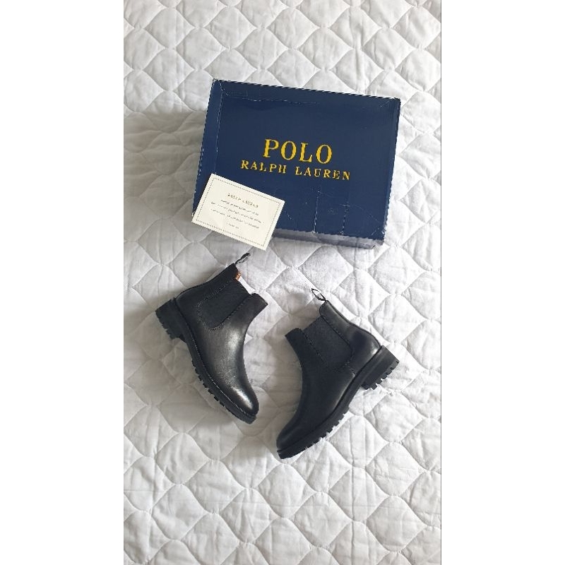 Ralph lauren chelsea boots black calf soft leather Shoes original fit size EU 40 dr martens docmart 