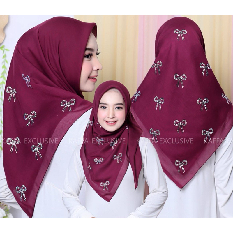 PAKET USAHA HIJAB PARIS EMPAT SISI BORDIR PITA KECIL AZARA