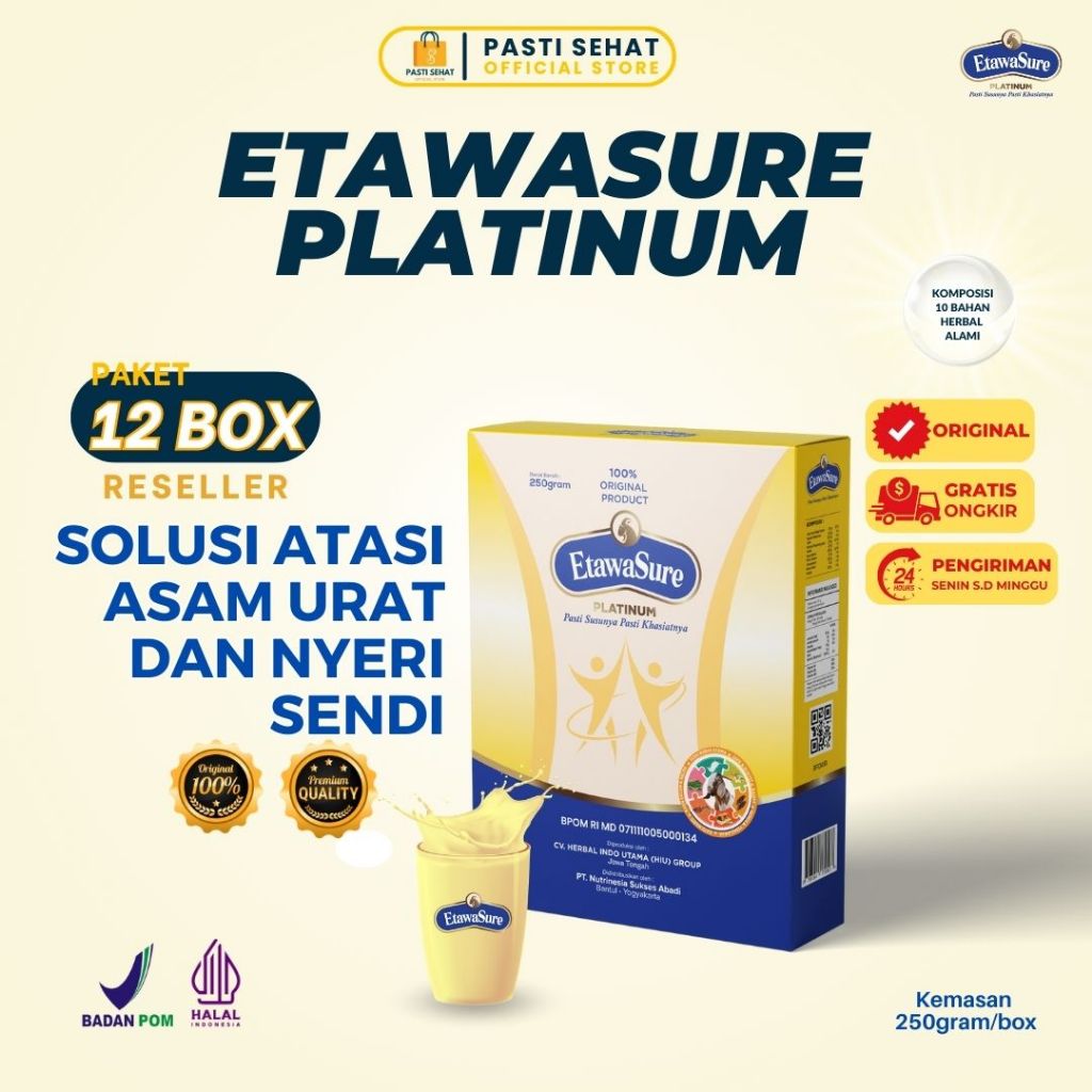 

PAKET SEHAT 8 BOX susu untuk atasi nyeri sendi dan pegal linu ETAWASURE