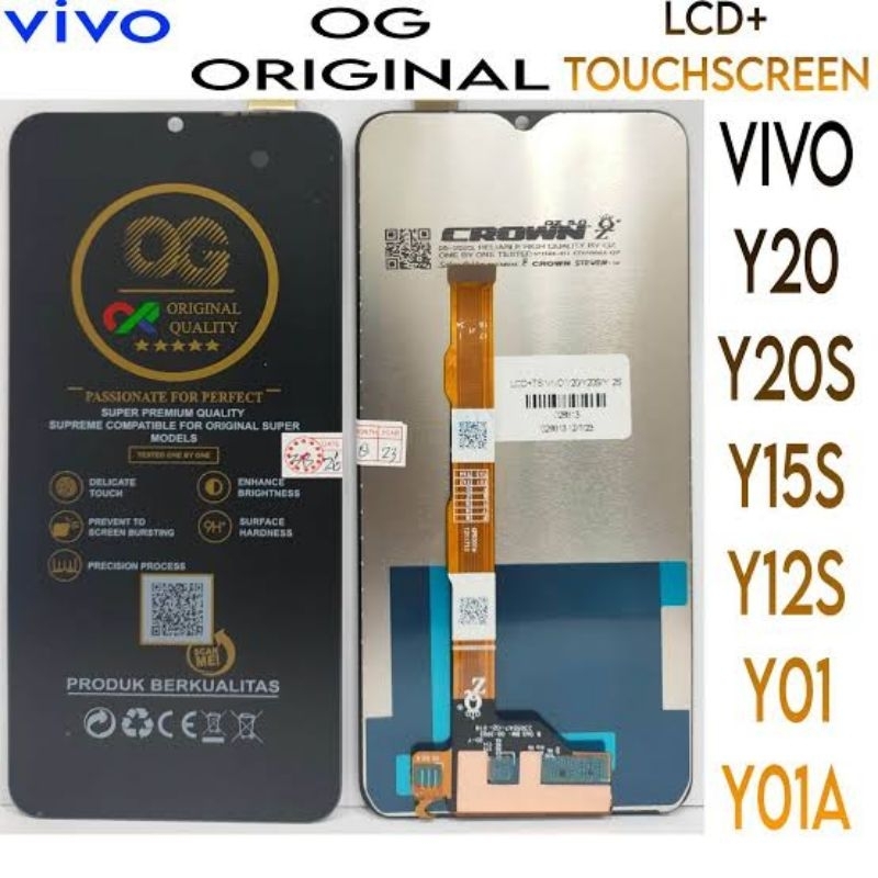 lcd vivo y20 y12s y15s y01 og super metoo original100%