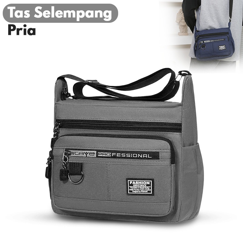 Tas Selempang Pria Keren Tas Serbaguna Slingbang Motif Polos Terbaru - YH 0721
