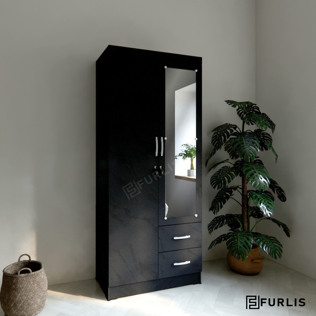Lemari Baju 2 Pintu / Lemari Pakaian Minimalis / Lemari Baju Minimalis / Lemari Serbaguna / Lemari S