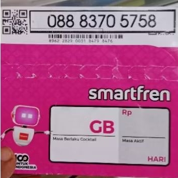 Nomor Cantik Smartfren Prabayar BEJO MAJU MAPAN 5758