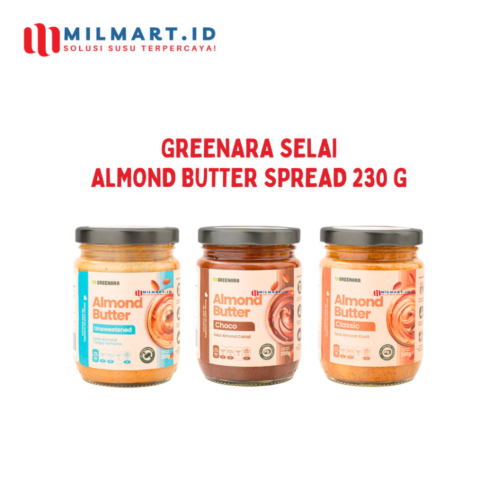 

GREENARA ALMOND SELAI 230G NUTS SPREAD UNSWEETENED/CHOCO BUTTER/CLASSIC