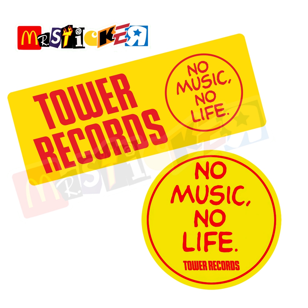 

sticker No Music No Life Tower Records logo stiker