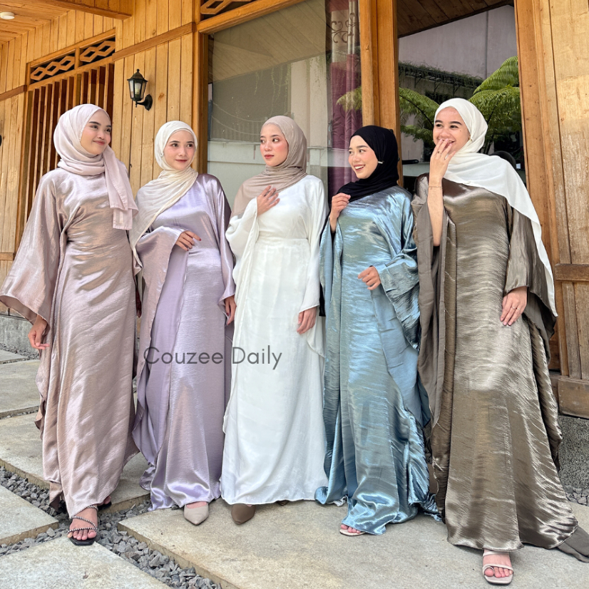 SHAFANA ABAYA KAFTAN GAMIS WANITA LEBARAN HARI RAYA SERIES EXCLUSIVE ALL SIZE LD 120 CM FREE BELT WA