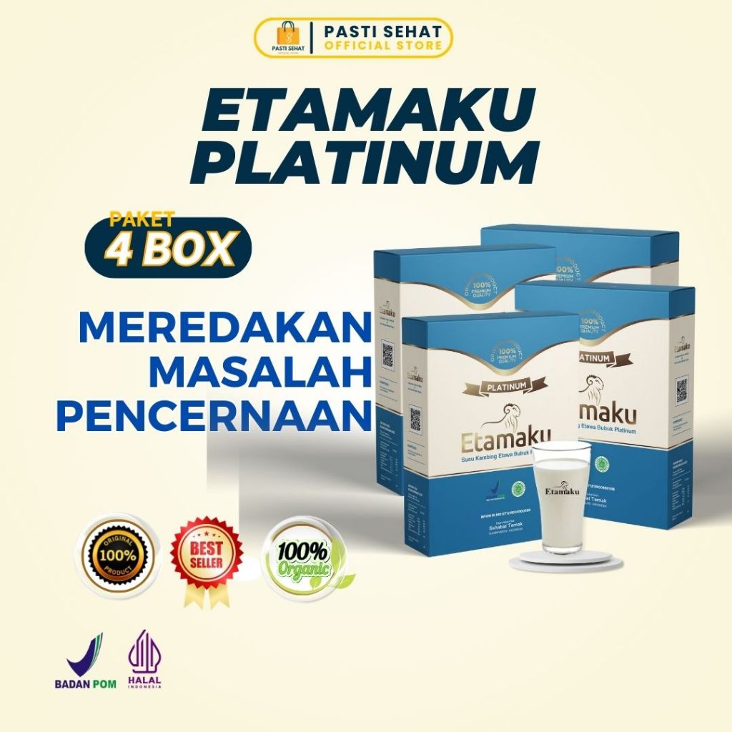 

(Kemasan box) Paket 4 Box Susu Kambing Etawa Etamaku Untuk Asam Lambung dan Pencernaan Susu Etawa Original