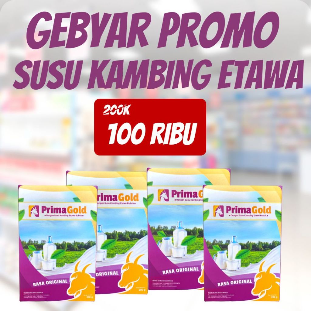 

4 BOX PRIMAGOLD SUSU KAMBING ETAWA 200 GRAM