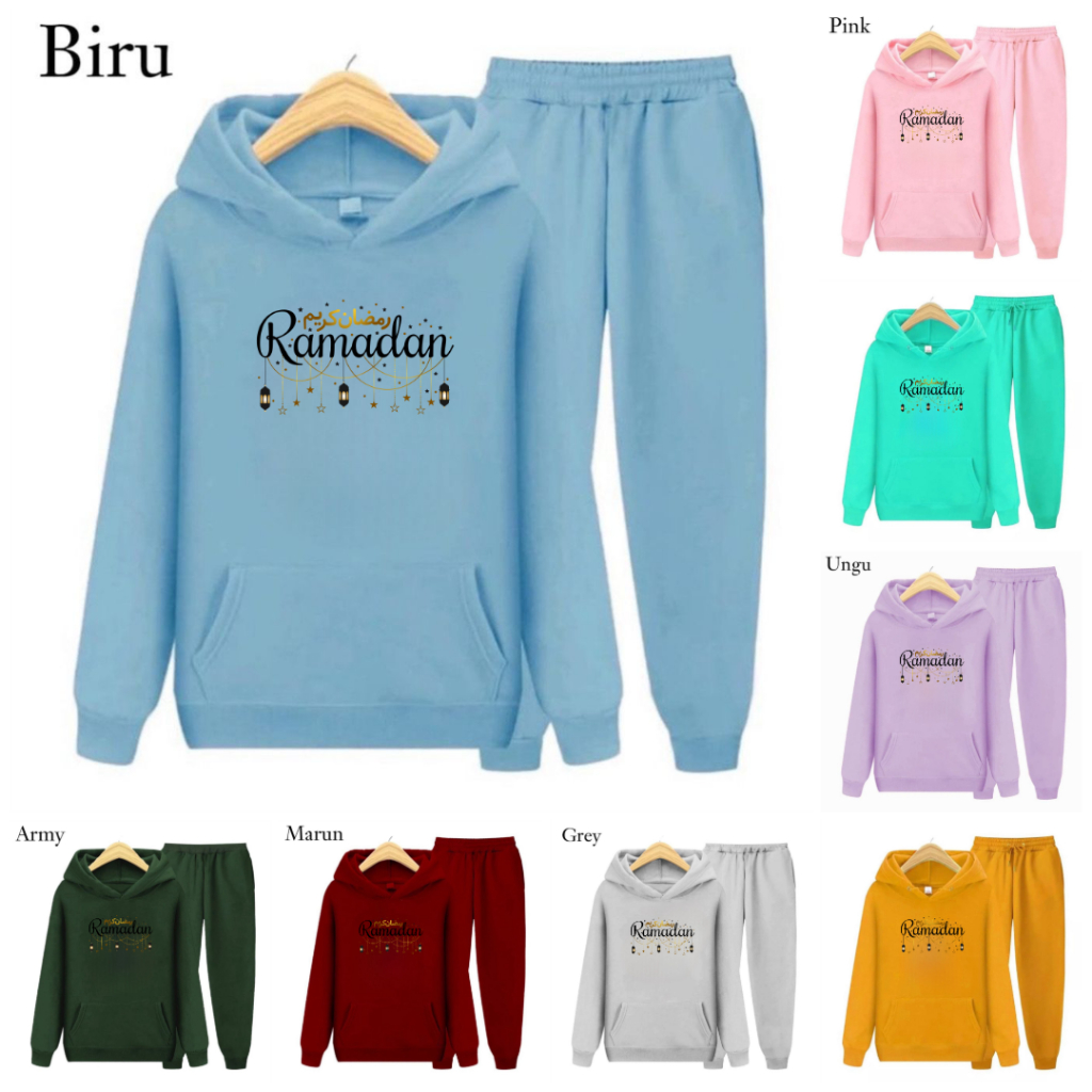 Setelan Hoodie Sweater Anak Ramadan Lantern