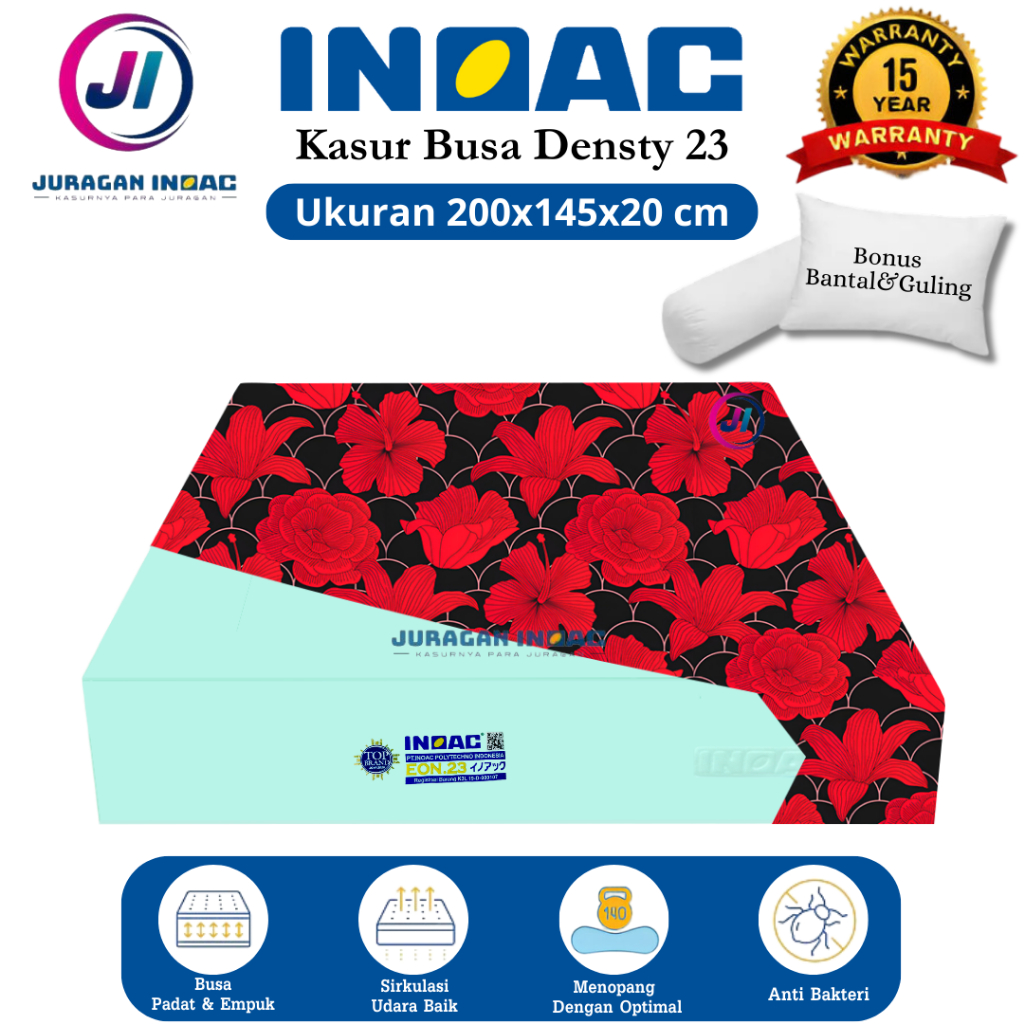 [ 200x145x20 ] Kasur Busa Inoac No.3 Murah Tebal 20 cm Garansi 20 Tahun Original