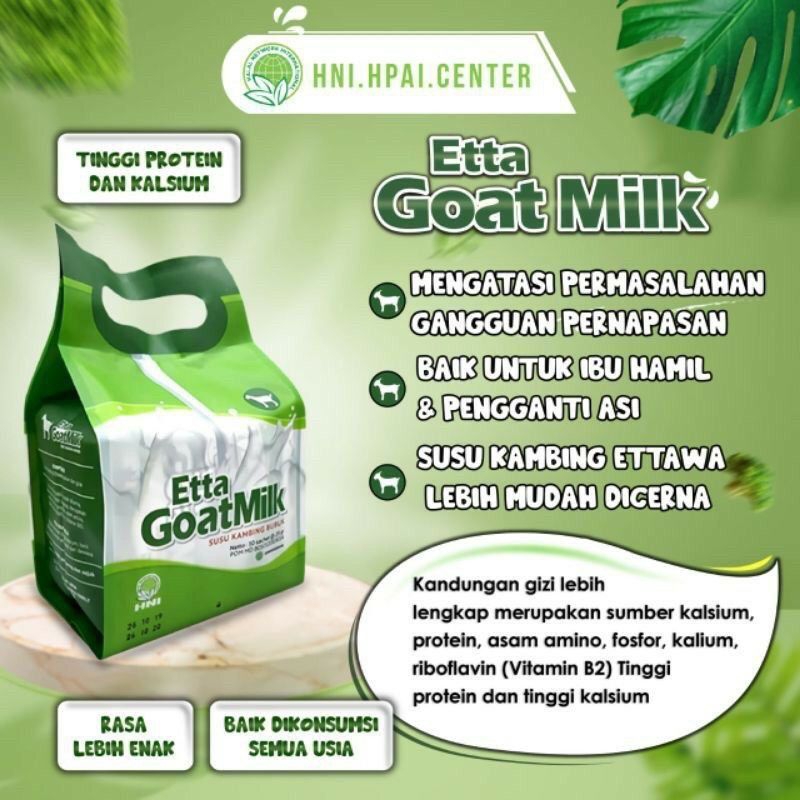 

ORIGINAL ETTA GOAT MILK EGM ORI SUSU KAMBING HNI HPAI