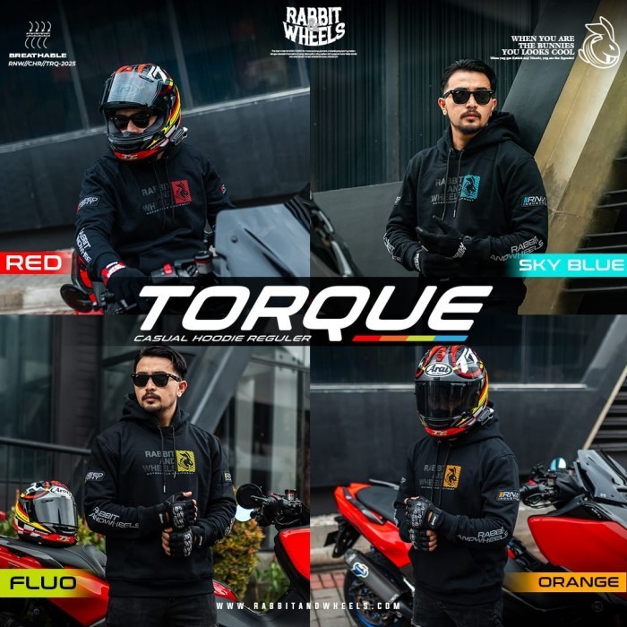 Jaket Motor - Rabbit and Wheels Torque Casual Hoodie Original