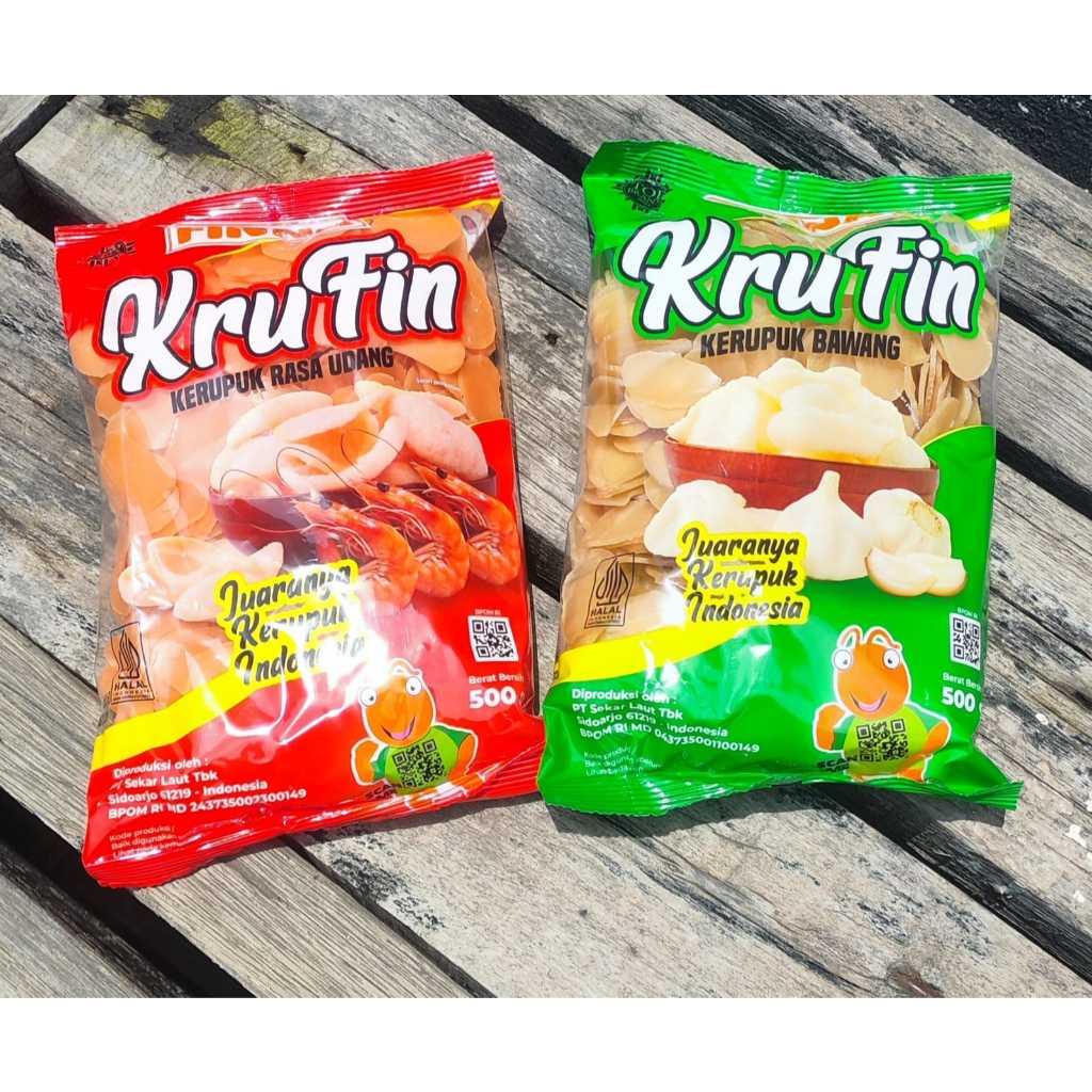 

Krufin Finna Kerupuk Rasa Bawang dan Udang Kemasan 500gram