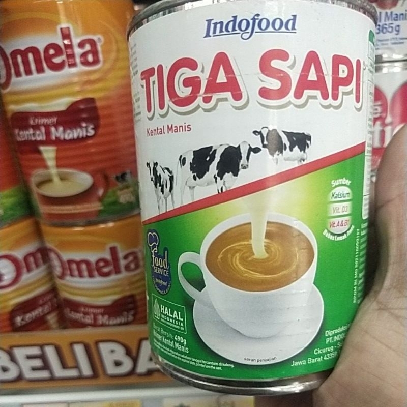 

kental manis tiga sapi Indofood 490 gr