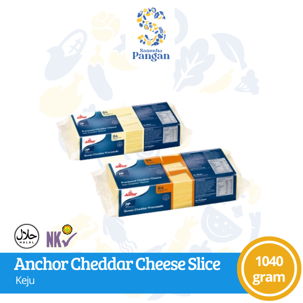 

Anchor Keju Cheddar Slice / Cheddar Cheese 1040 gram