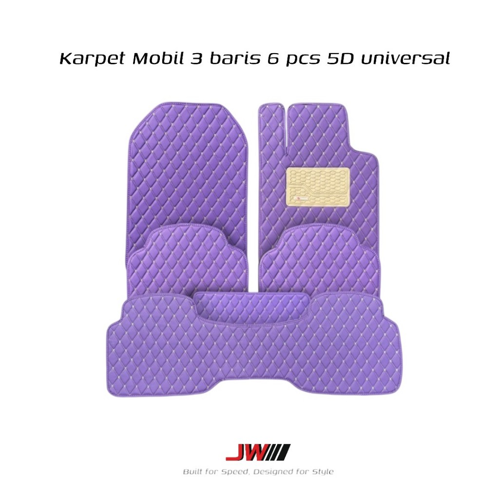 KARPET MOBIL 3 BARIS 6 PCS KARPET MOBIL UNIVERSAL 5D KARPET MOBIL