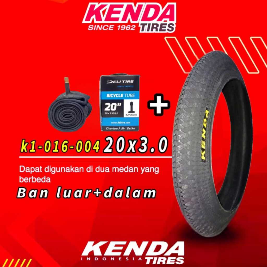 ban sepeda KENDA BMX 20x3.0 jumbo ban sepeda bmx 20 in siap pakai